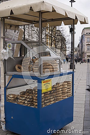 Krakow Pretzels Editorial Stock Photo